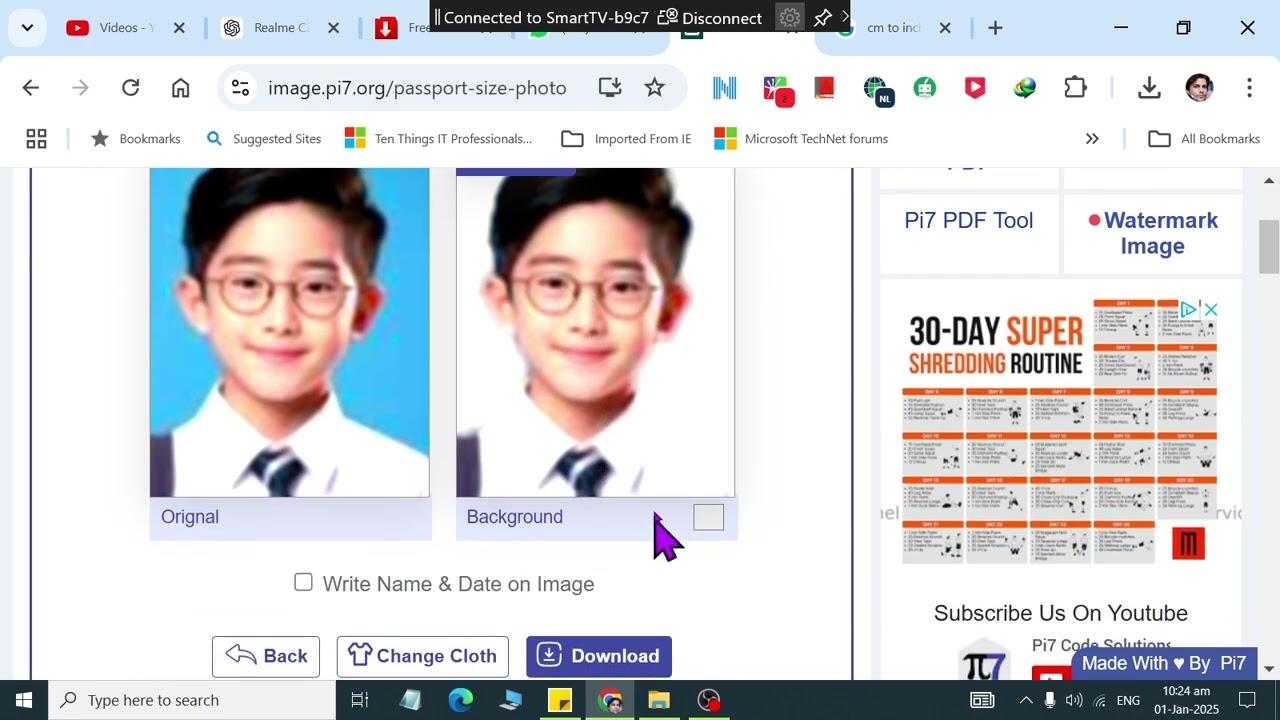 How to create passport-size photo using https://image.pi7.org/ Free AI Tool Part 01