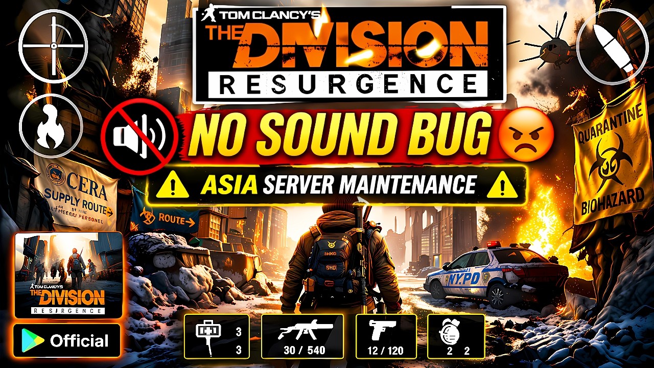 DIVISION RESURGENCE MOBILE 😱 NO SOUND + SERVER MAINTENANCE (ASIA SERVER)