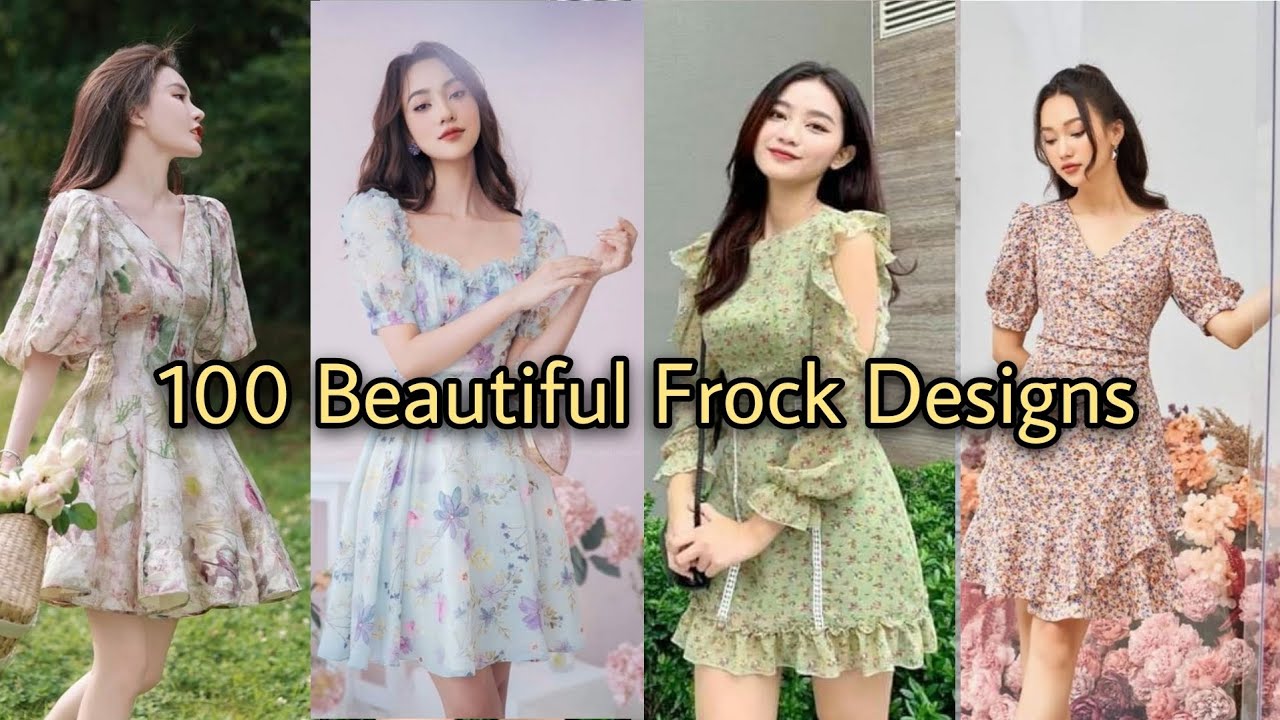 100 Most Beautiful Short Dresses Mini  Dresses & Knee Length Dresses | latest Korean Frock Designs