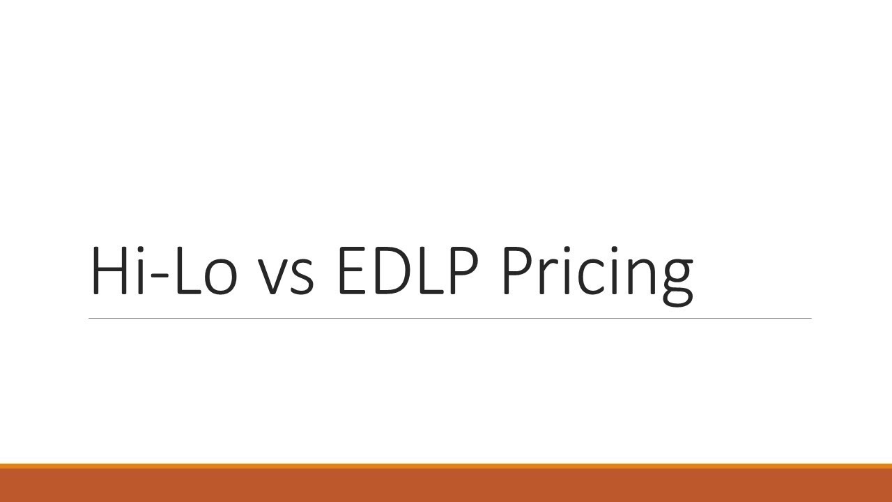 EDLP vs Hi Lo Pricing