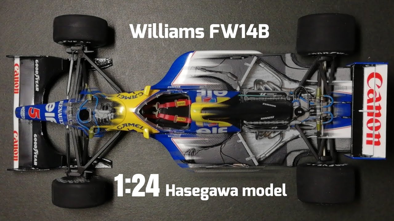 【開始～完成まで】ウイリアムズルノーFW14B　1/24ハセガワ　切り抜き動画編集　#f1#プラモデル