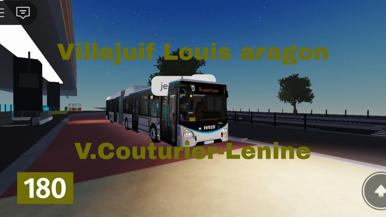 🚍 Roblox Bus Simulator – RATP Ligne 180 | Iveco Urbanway 18 Hybrid | Île-de-France Mobilités