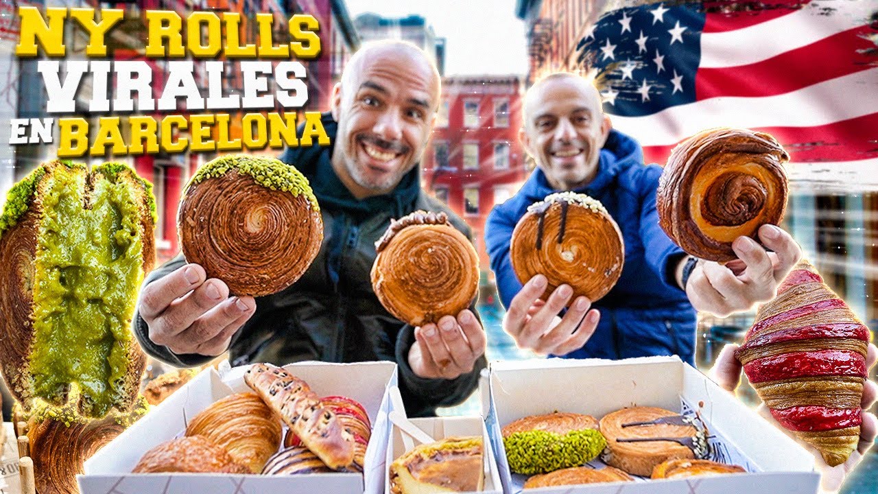 PROBAMOS el NEW YORK ROLL en UNA PASTELERIA de BARCELONA * DULCE MAS VIRAL de 2022 *