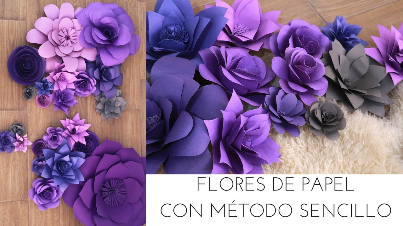 FLORES DE PAPEL MÉTODO SENCILLO / DIY | DECORANDO UNA BODA | Pabla en casa
