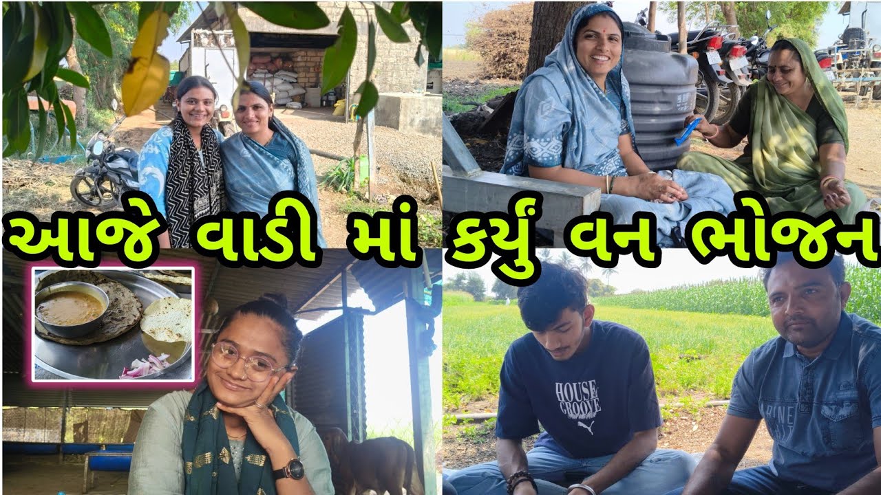આજે વાડી માં કર્યું વન ભોજન💓 ll Family vlog ll Gujrati vlogs ll Gaushala ll
