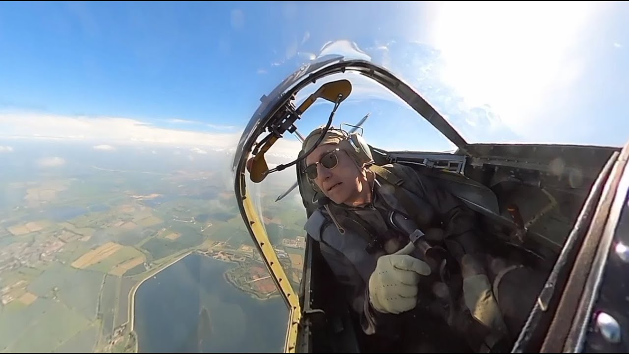 Barrel rolls and a loop in the two-seat Grace Spitfire Mk IX ML407