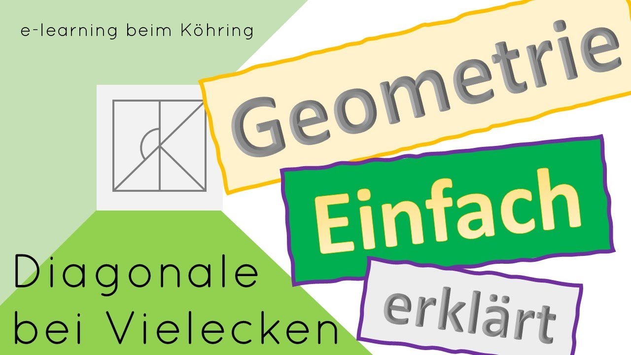 Diagonalen einzeichnen - Geometrie - einfach erklärt - Mathe