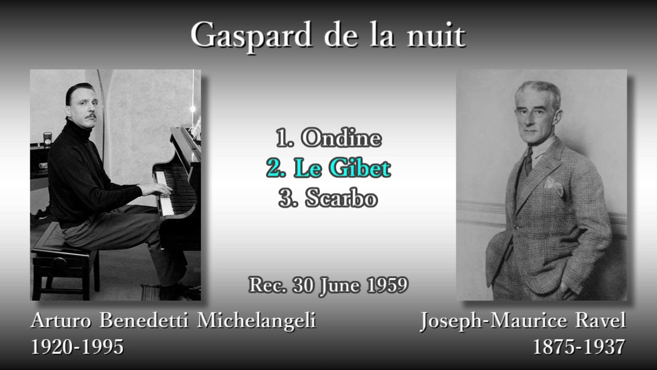 Ravel: Gaspard de la nuit, Michelangeli (1959) ラヴェル 夜のガスパール ミケランジェリ