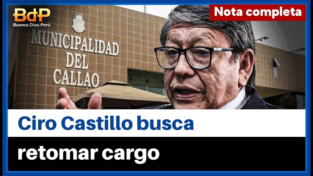 Consejo Regional evaluará si Ciro Castillo puede retomar funciones tras cambio de medida