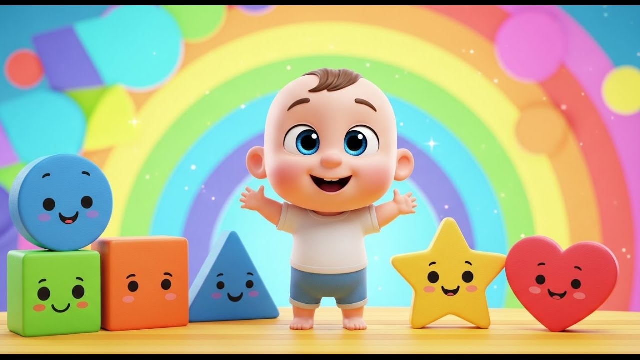 🔺 Shapes Song for Toddlers 🎶 Learn Shapes for Babies & Preschool Kids | Baby Giggles TV