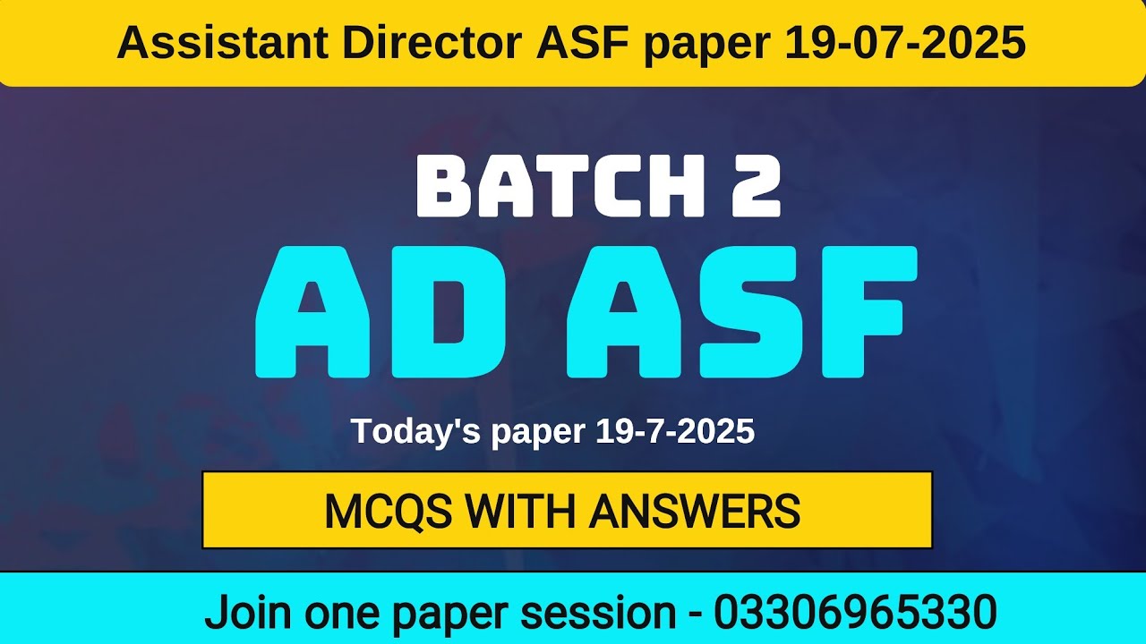 Today's AD ASF BATCH 2 paper-  PAPER DISCUSSION - ALL LEARNING SCHOOL