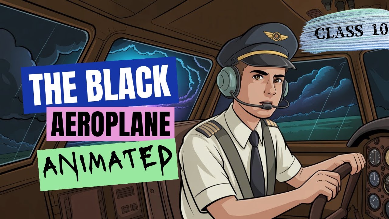 The Black Aeroplane Class 10 English | Animated | Full (हिंदी में) Explanation |The black Aeroplane