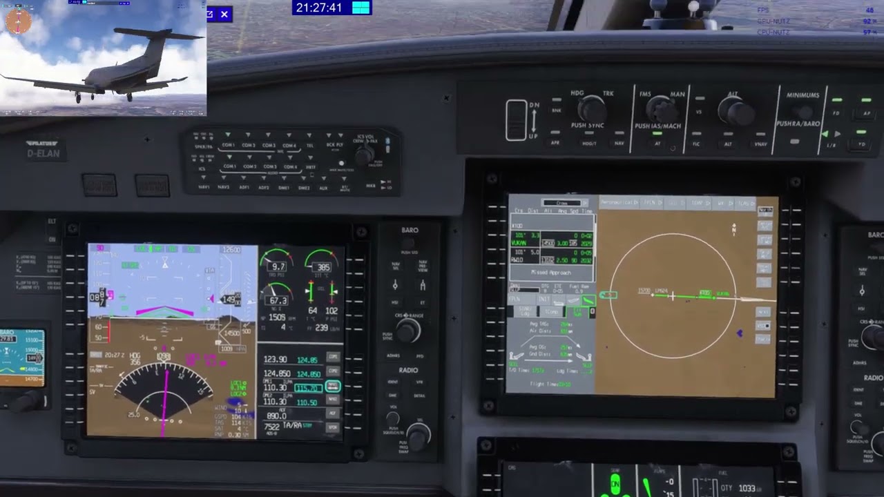 #0008   FS2024   Landung in La Paz mit PC 12 mit Overlay