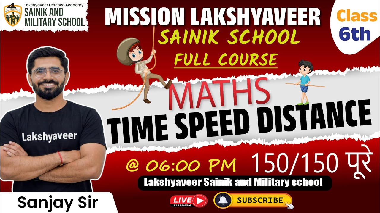 Time Speed & Distance Class 6 | Full Concept & MCQs | Sainik School AISSEE 2026 | Lakshyaveer