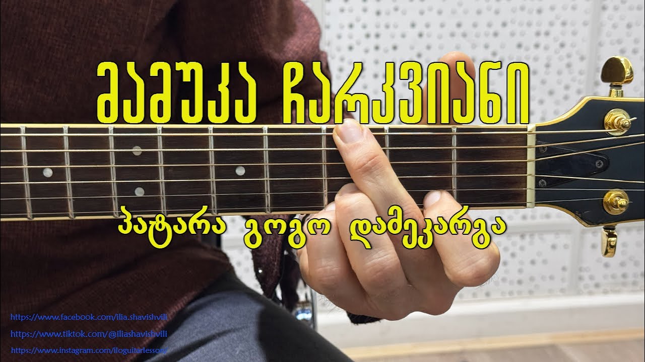 მამუკა ჩარკვიანი - პატარა გოგო დამეკარგა Mamuka Charkviani - Patara gogo damekarga
