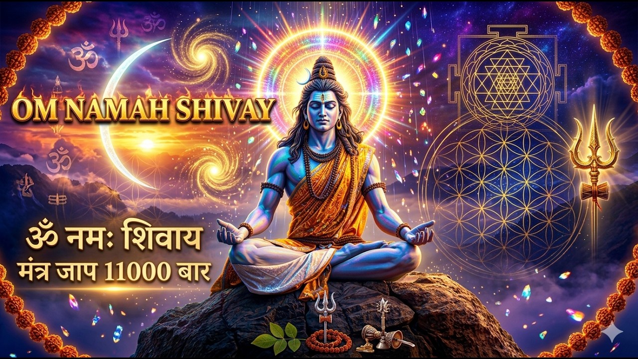 ॐ नमः शिवाय मंत्र जाप 11000 बार | OM NAMAH SHIVAY 11000 Times Chanting | Mahadev Mantra