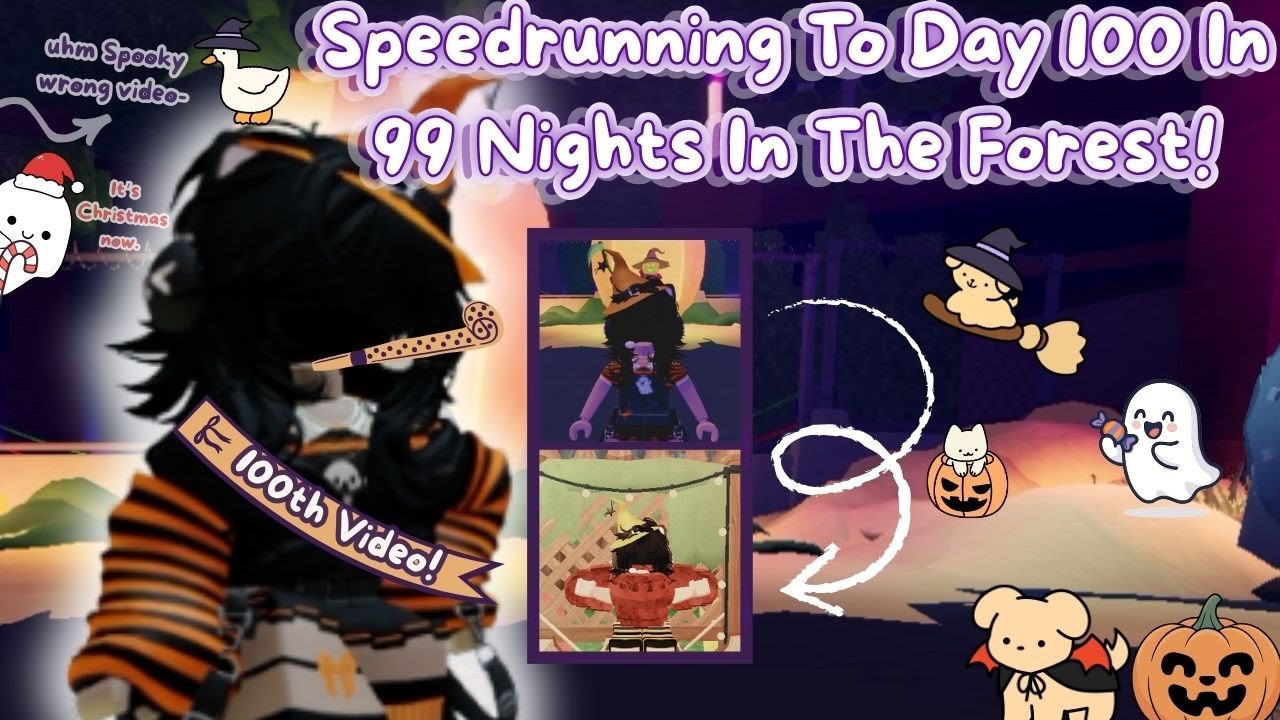 SPEEDRUNNING To DAY 100 In 99 Nights In The Forest! - Saiipiink