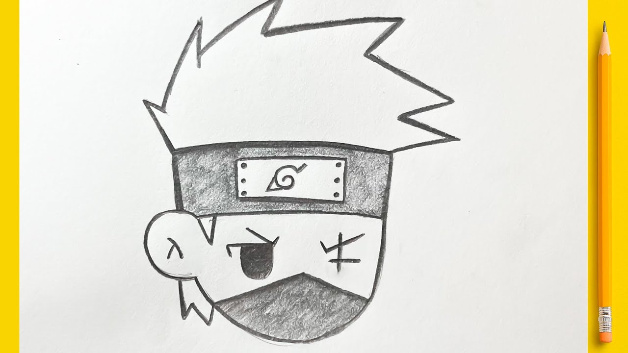 🖤 C&oacute;mo Dibujar a Kakashi F&aacute;cil Paso a Paso a L&aacute;piz | Naruto Dibujo 2025
