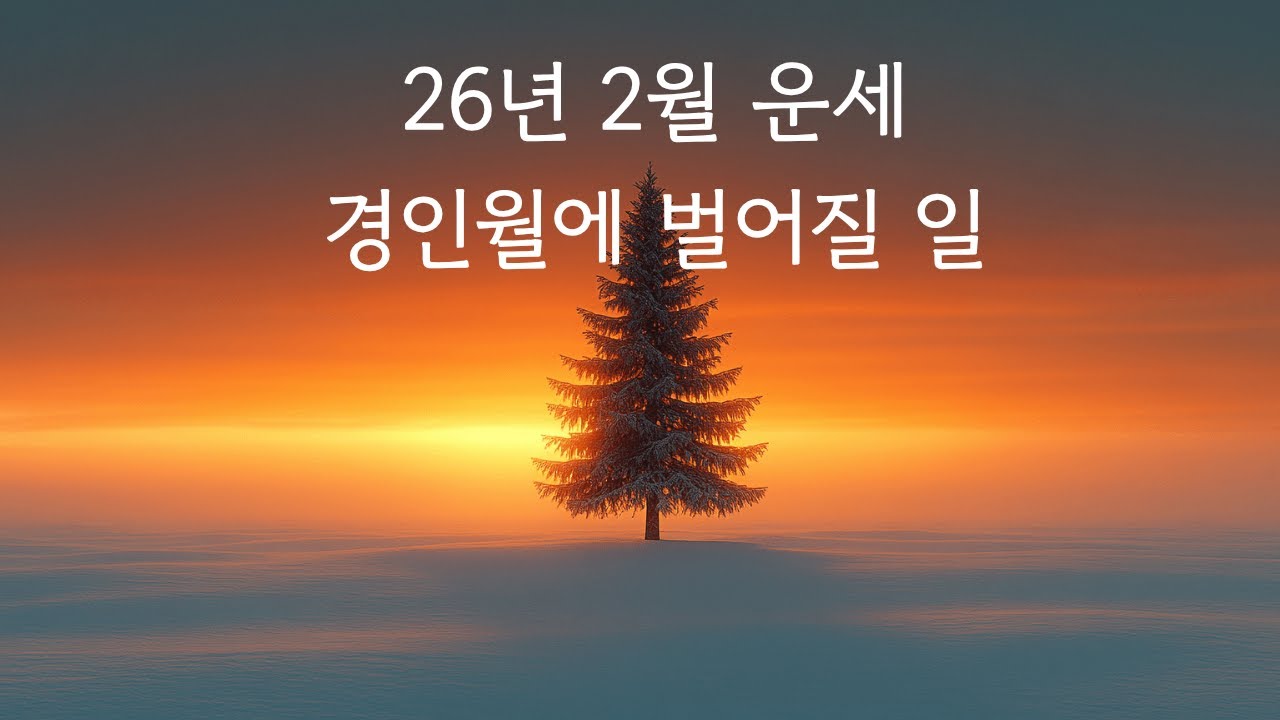 경인월에 나에게 찾아올 변화 | 2026년 2월운세