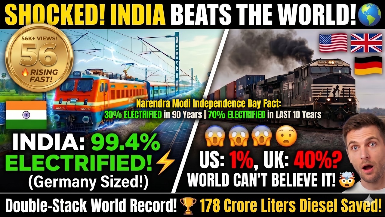 Europe is Shocked! How Indian Railways Defeated the World in Electrification. 🔌🇮🇳