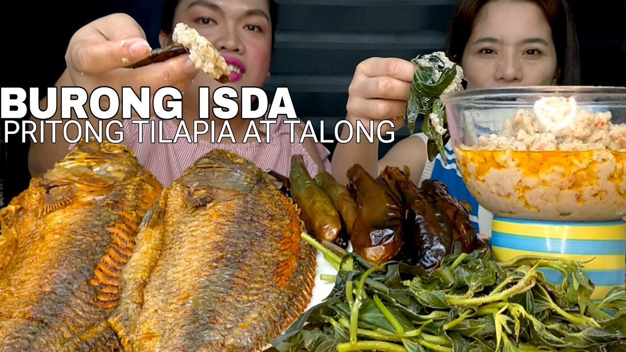 BURONG ISDA PRITONG TILAPIA AT TALONG MUKBANG | PAMPANGA DISH MUKBANG PHILIPPINES