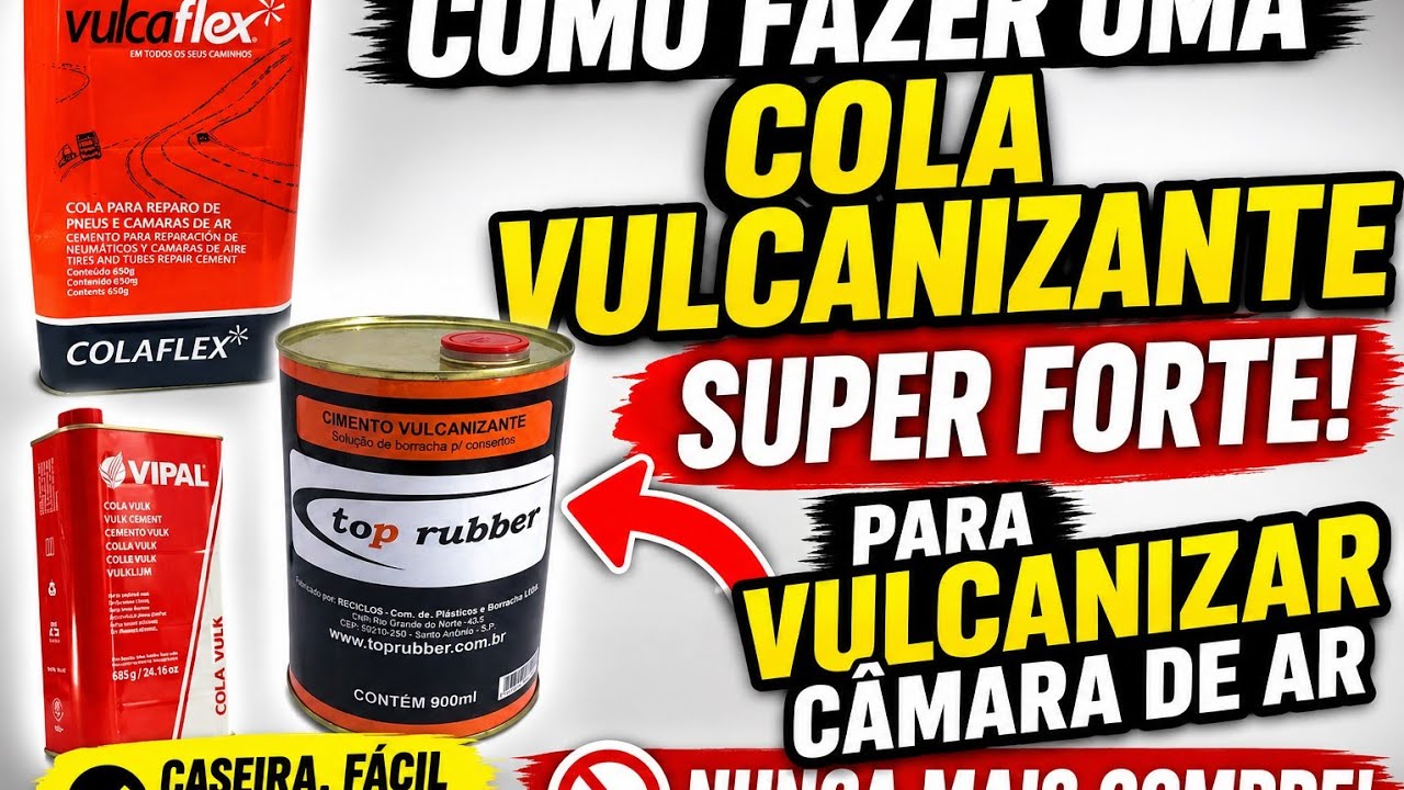 Como fazer uma cola super poderosa (caseira) para vulcanizar camara de ar