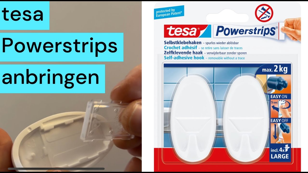 tesa Powerstrips Haken anbringen  - Anleitung mit Tipps