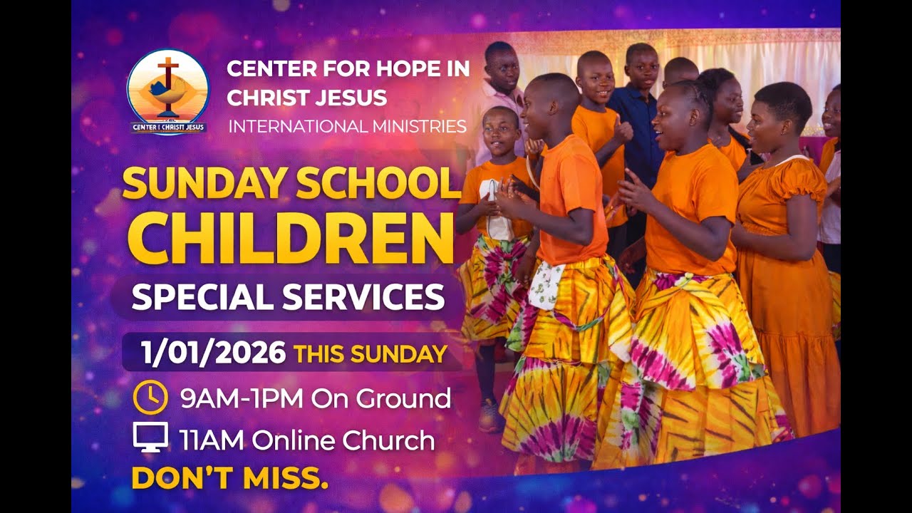 WELCOME TO SUNDAY SCHOOL CHILDREN SUNDAY SERVICE