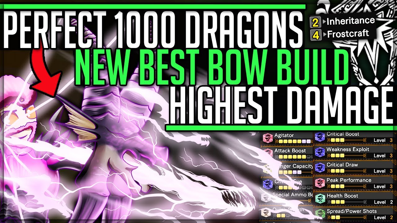 New Best Bow Build - 3K+ Damage Thousand Dragons - No Arrows - Monster Hunter World Iceborne! #mhw