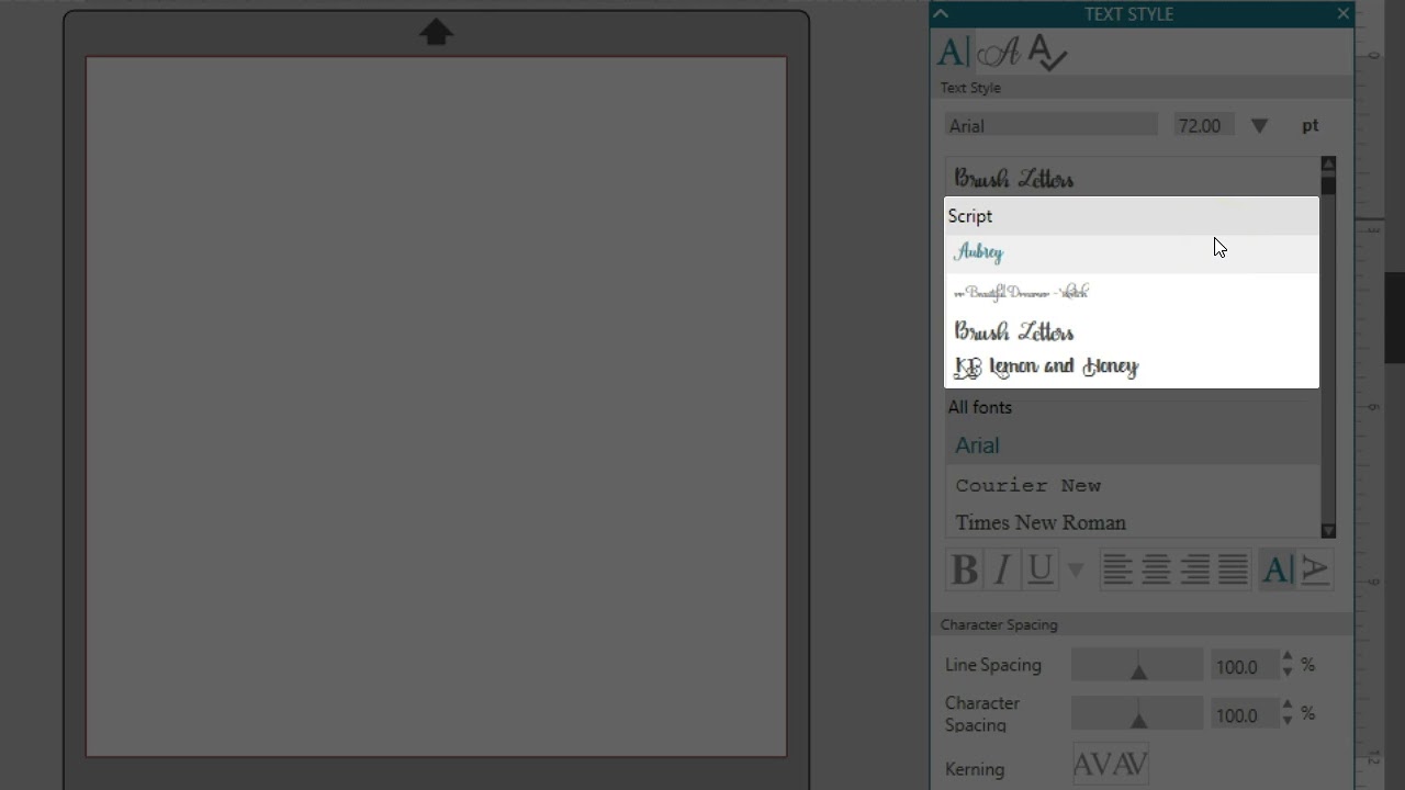 Font Management features in Silhouette Studio&reg; (Designer Edition feature)