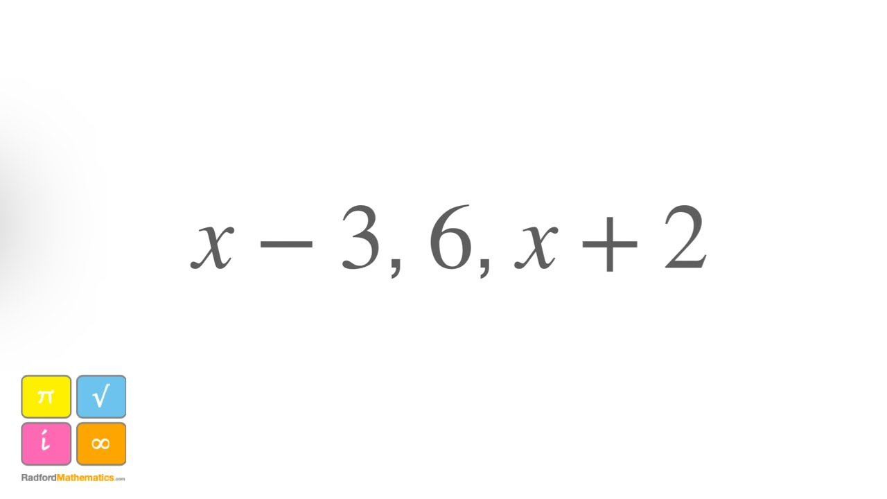 Geometric Sequences & Progressions - Exam Question - 3 Consecutive Terms and an Unknown X - Find X
