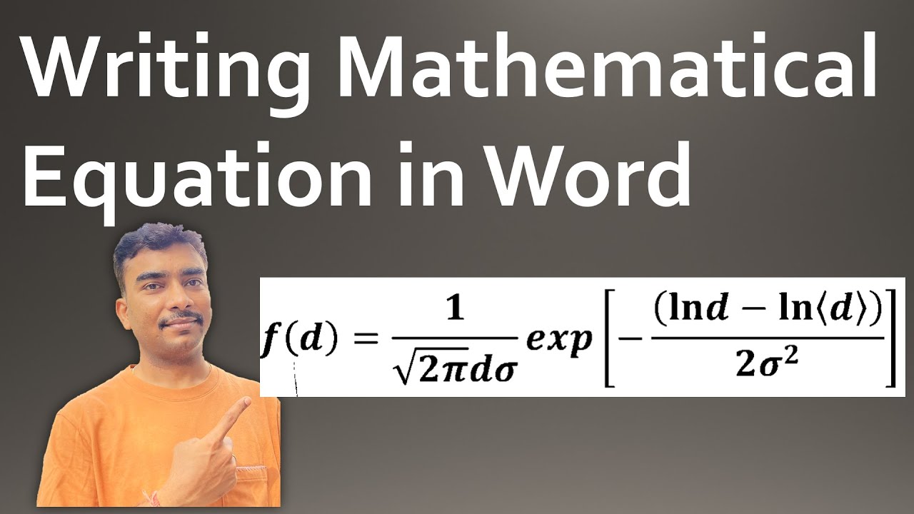 How to add equation in word?