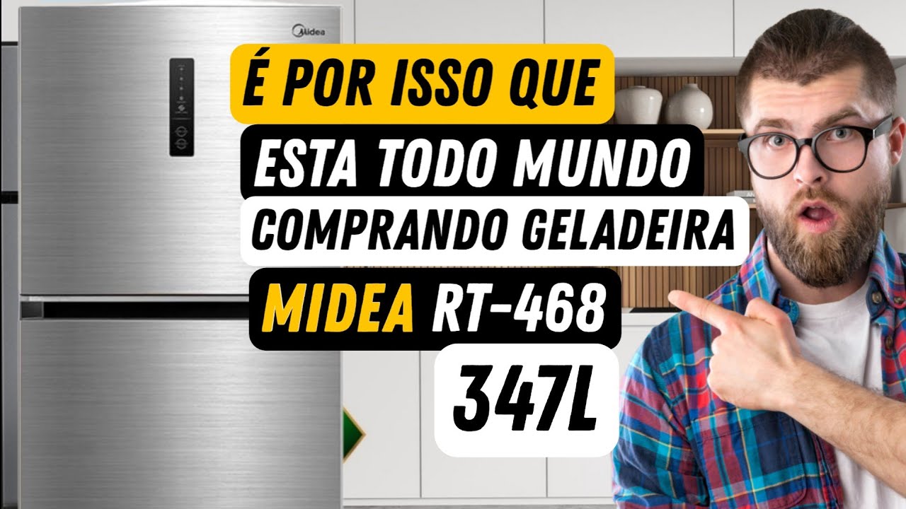 TUDO SOBRE GELADEIRA MIDEA INOX 347L FROST FREE MD-RT468MTA041 COM SMART SENSOR / REVIEW / AVALIAÇÃO