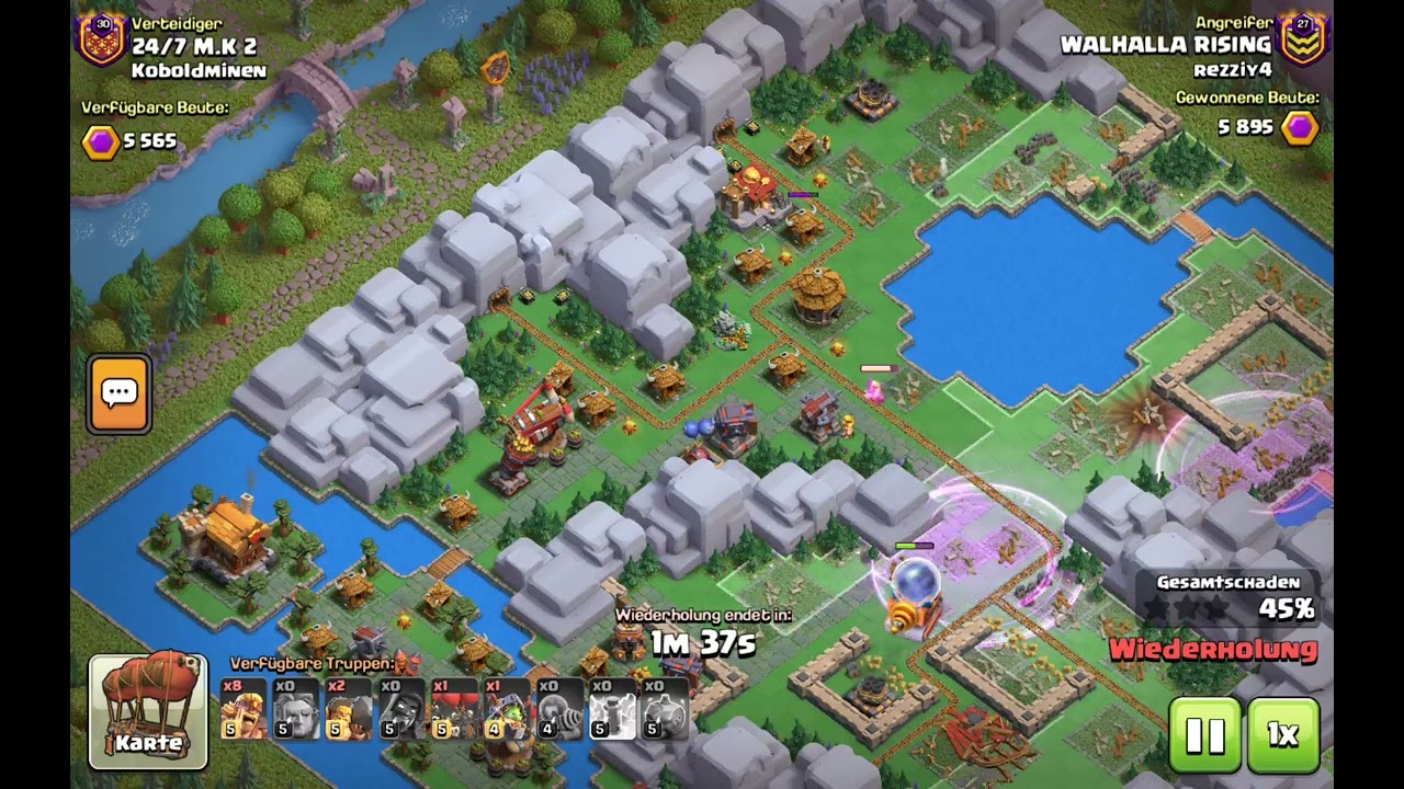 COC Raid: One Shot | Default Layout, 11.4k (MAX) Goblin Mines / Koboldminen