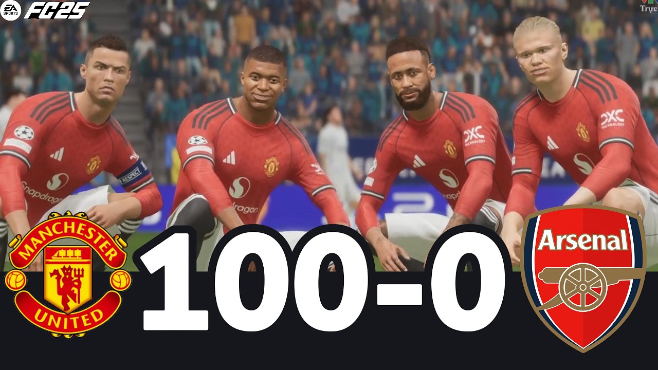 FC 26 -MESSI RONALDO NEYMAR & MBAPPE | ALL STARS | Manchester United 100-0 Arsenal