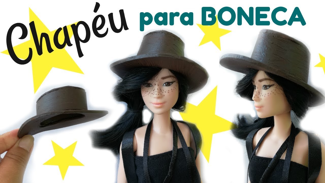 Como fazer chapéu para Barbie e bonecas similares - FÀCIL