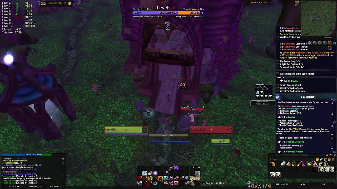 NEW HC WR ALL CLASSES 01:01:59 - Testing new Teldrassil route now