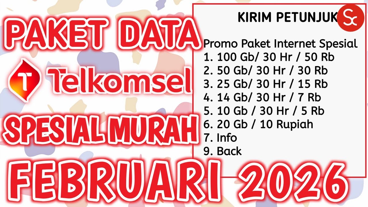 PAKET INTERNET MURAH TELKOMSEL 2026 |  KODE DIAL TELKOMSEL SUPER MURAH FEBRUARI 2026