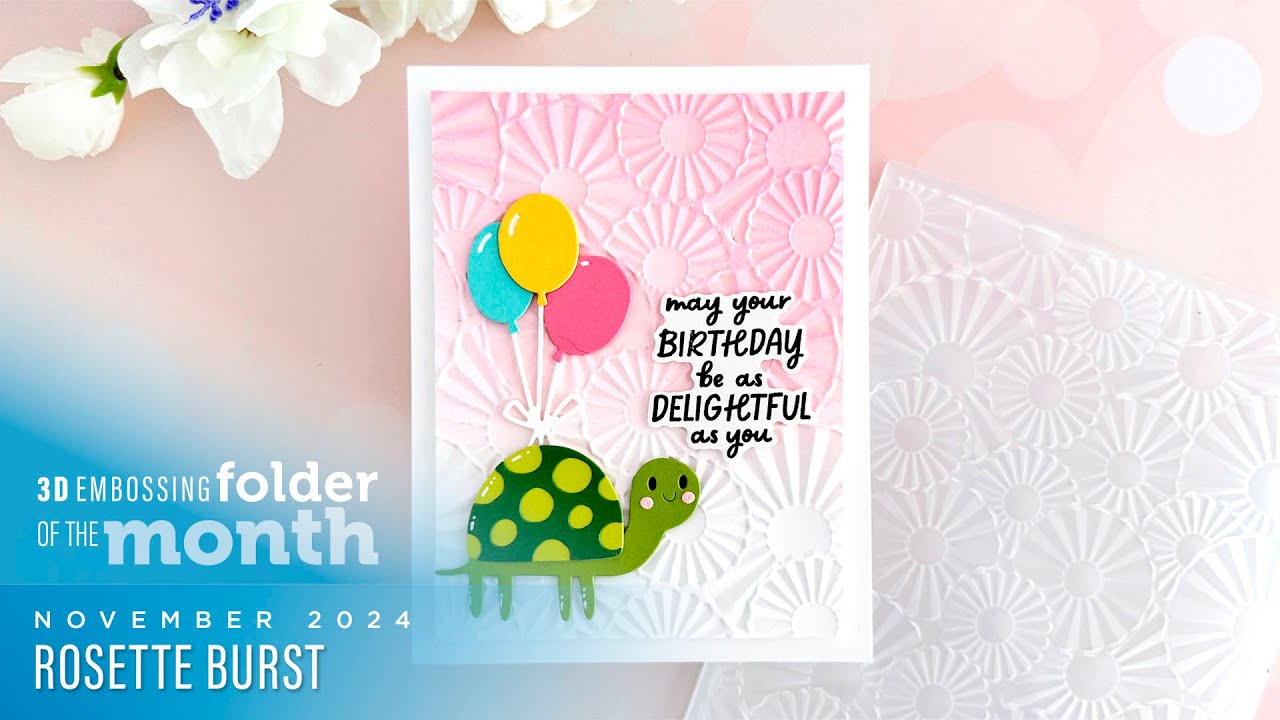 Spellbinders November 2024 3D Embossing Folder of the Month &ndash; Rosette Burtst