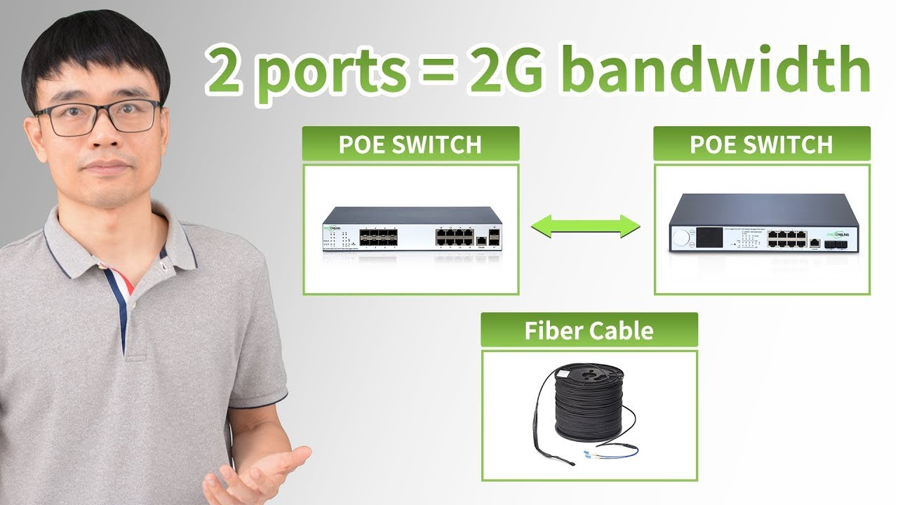 Cómo conectar dos conmutadores de red con cables de fibra óptica.