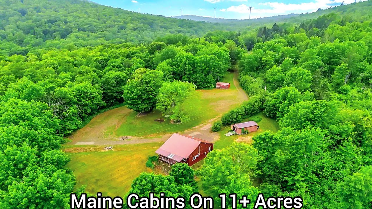 Maine Cabins On 11+ Acres | 2 Amish Built Cabins | ME Real Estate For Sale |Passive Income