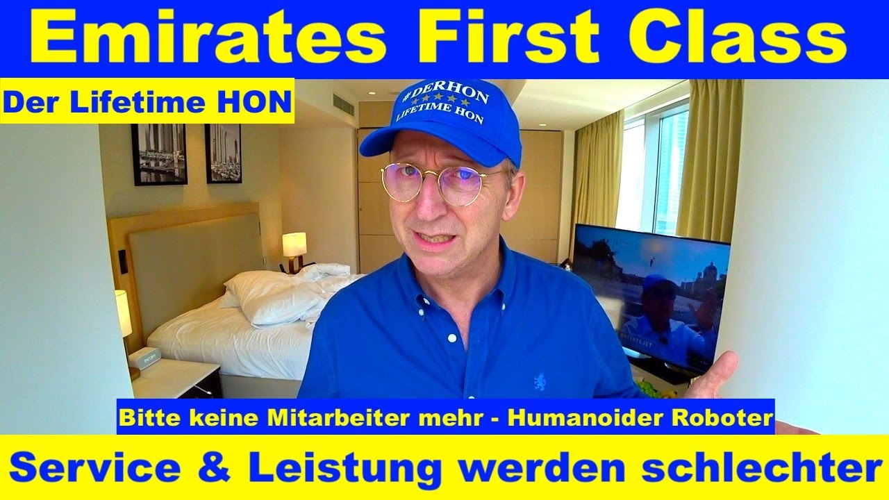 EMIRATES First Class ohne Mitarbeiter (Humanoider Roboter) Lifetime HON #emirates #humanoide
