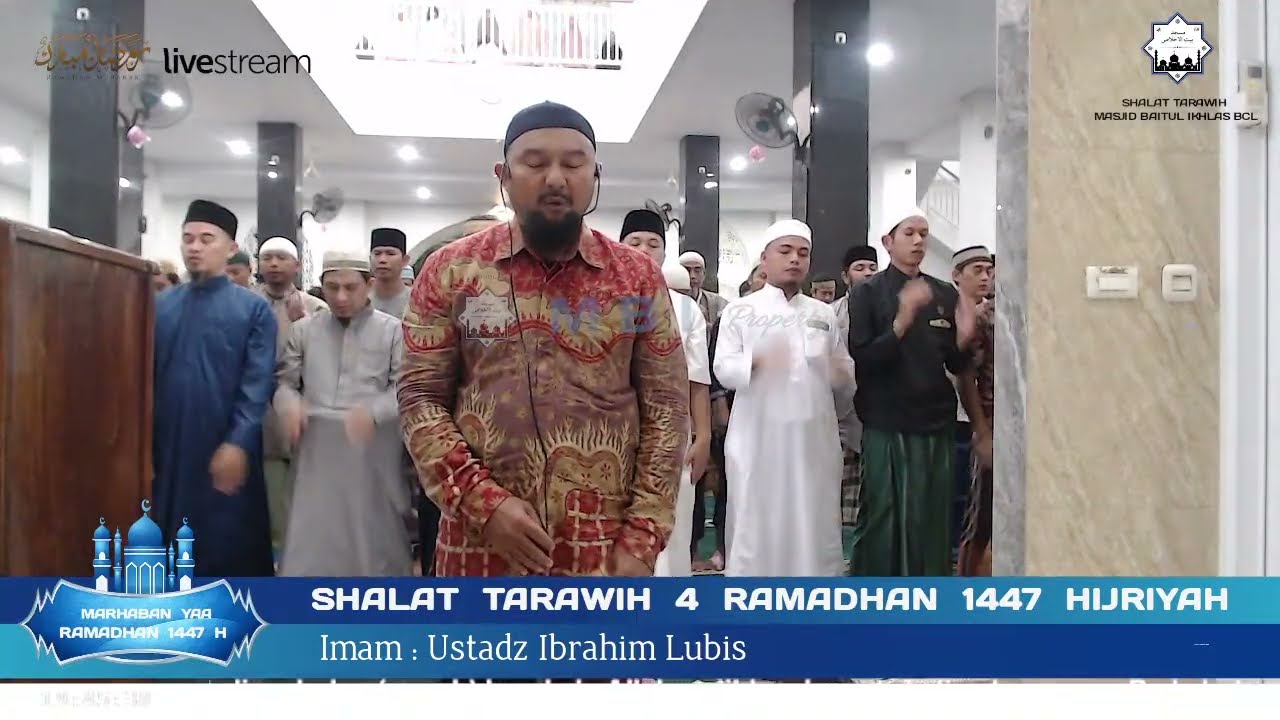 Ustadz Ibrohim Lubis, Tarawih malam  ke 4 Ramadhan 1447