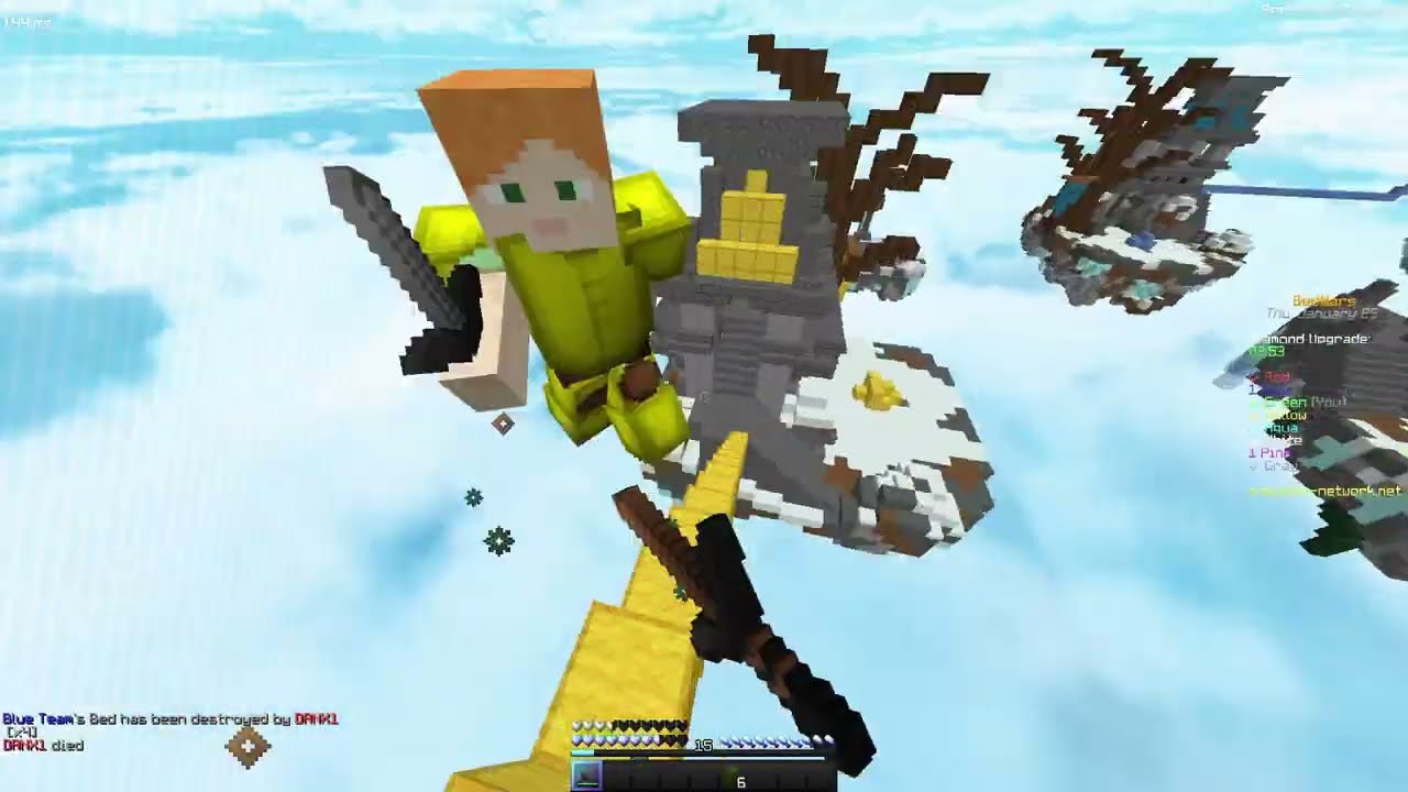 Потеть в сети Pika Network Bedwars
