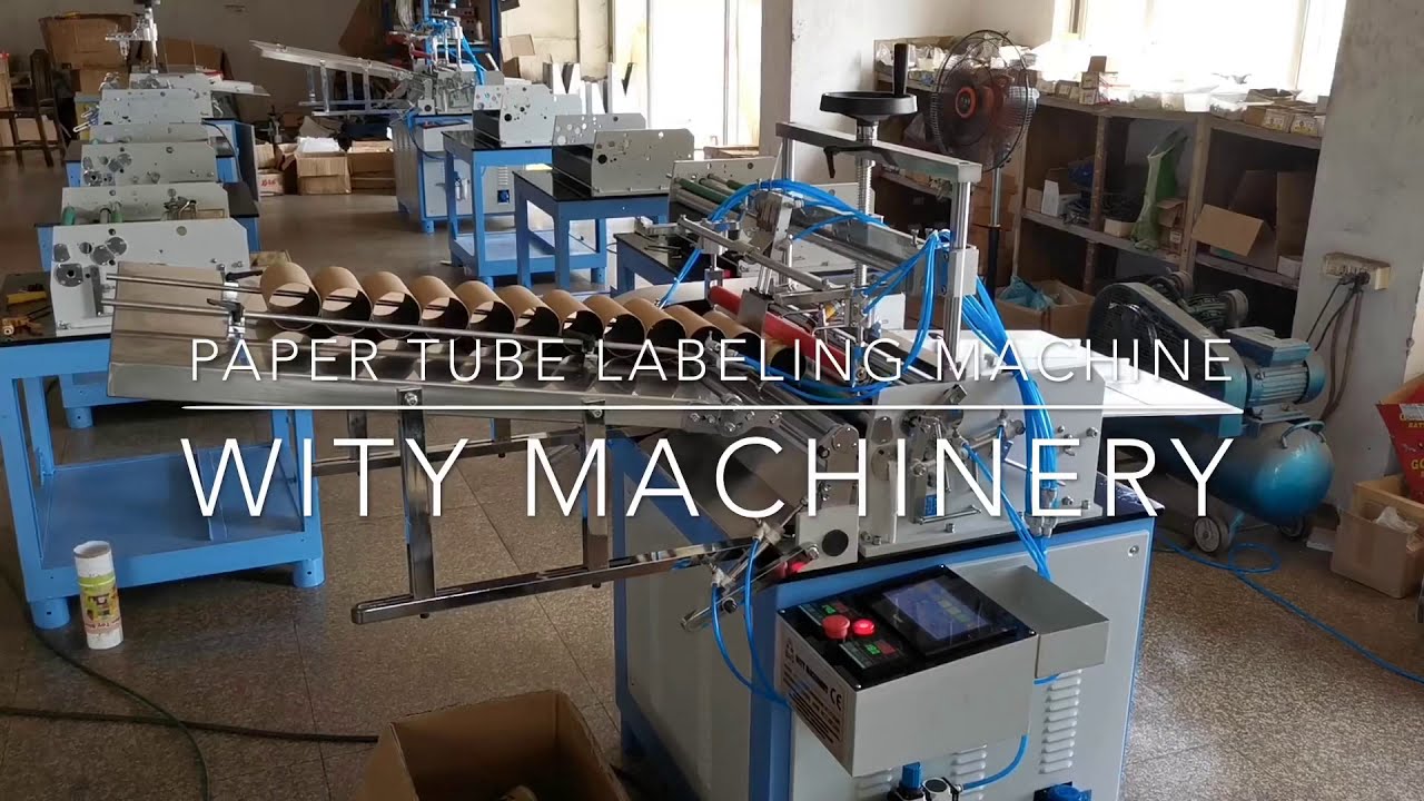 Automatic paper tube labeling manufacturer Paper core labeling machine label gluing machine