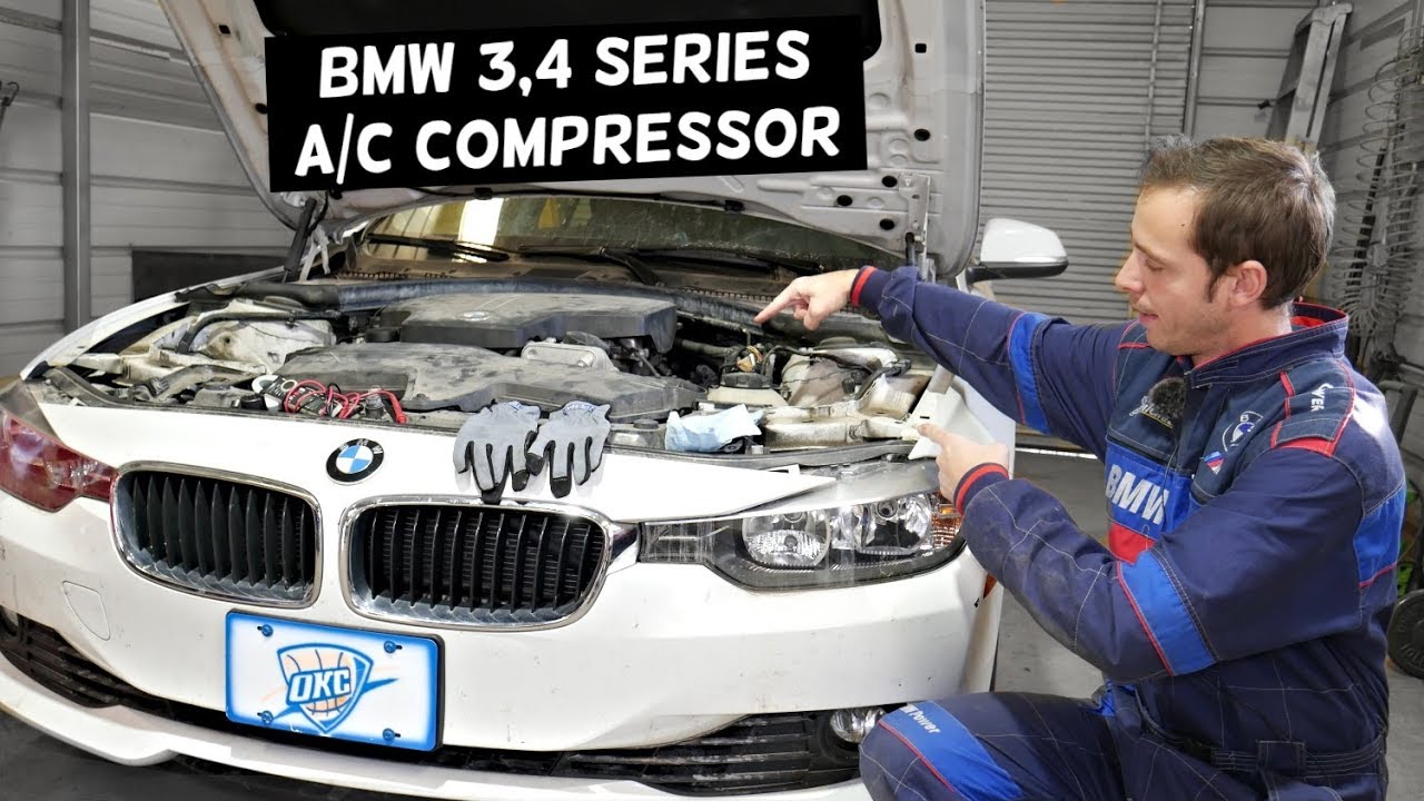BMW A/C AC COMPRESSOR LOCATION REPLACEMENT EXPLAINED F30 F31 F32 F33 F34 320i 328i 420i 428i