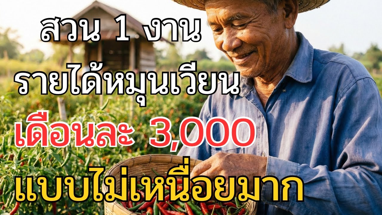 สวน 1 งาน รายได้หมุนเวียนเดือนละ 3,000 แบบไม่เหนื่อยมาก
