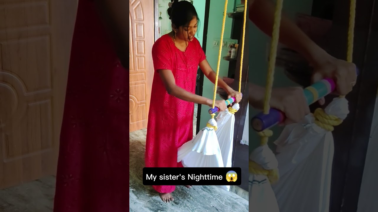 My sister's morning vs night time 😮&zwj;💨 அலப்பறை 🤗 2 month baby #shorts #comedy #minivlog#youtubeshorts