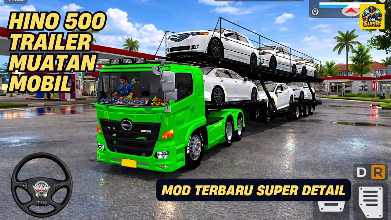 GILA!! HINO 500 ANGKUT 6 MOBIL SEKALIGUS | MOD TERBARU SUPER DETAIL | BUS SIMULATOR INDONESIA