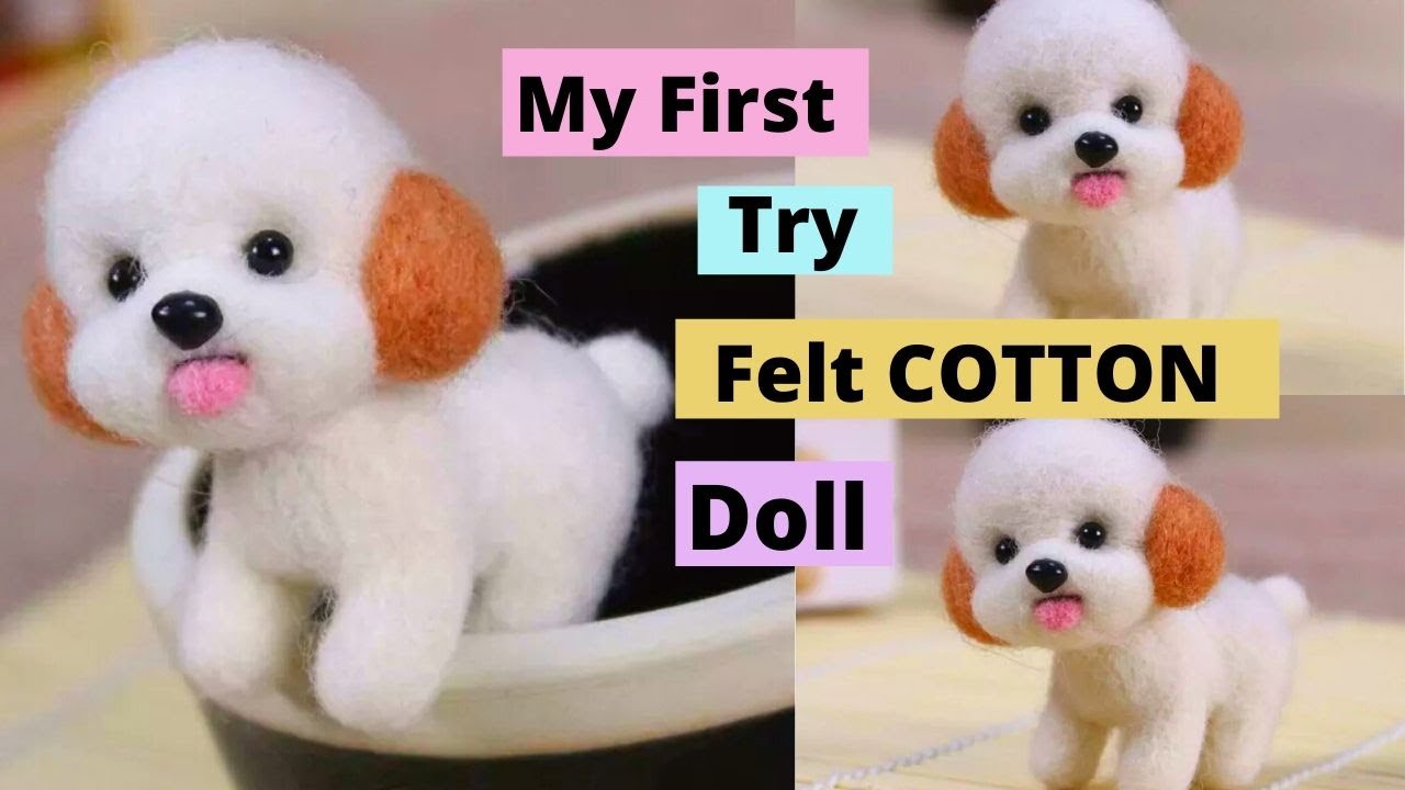 Doll Making From Felt Cotton / Very Easy Needle Felt Cotton Doll Making